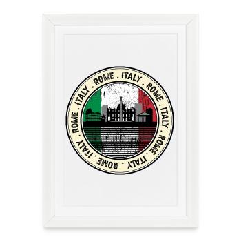 Rome, Italie - Affiche encadrée (27 × 37 cm) - blanc - Devant