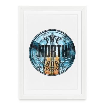 Côte-nord d’Hawaï - Affiche encadrée (27 × 37 cm) - blanc - Devant