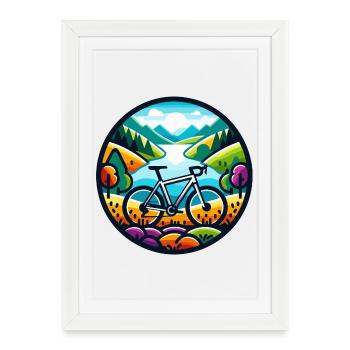 Aventure colorée sur gravier - Affiche encadrée (27 × 37 cm) - blanc - Devant