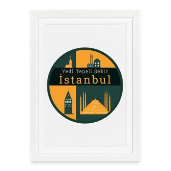 Istanbul: Seven Hills City - Framed poster (27 × 37 cm) - white - Front