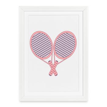TENNIS RACKETS - TENNIS COUPLES - Framed poster (27 × 37 cm) - white - Front