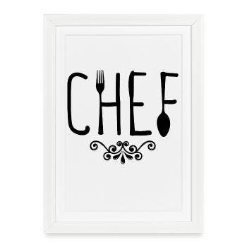 Career, Cook, Job, Earn Money, Saying, Success - Framed poster (27 × 37 cm) - white - Front
