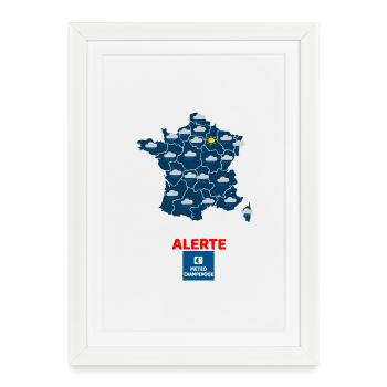 Météo champenoise - Affiche encadrée (27 × 37 cm) - blanc - Devant