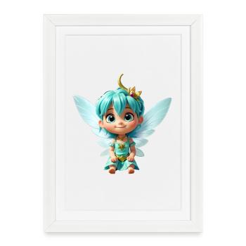 Bébé fée - Affiche encadrée (27 × 37 cm) - blanc - Devant