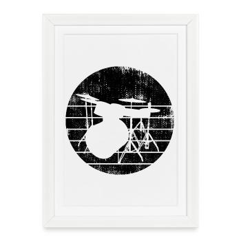 Percussion Drawing - Framed poster (27 × 37 cm) - white - Front