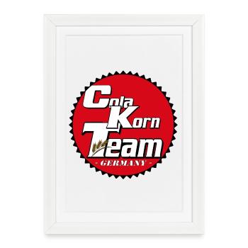 Grain , Fête , Grain de blé ,Équipe de grain de cola(25) - Affiche encadrée (27 × 37 cm) - blanc - Devant