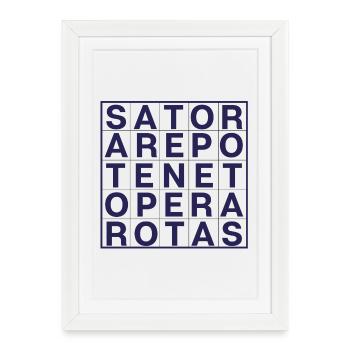 Sator-Rotas - Affiche encadrée (27 × 37 cm) - blanc - Devant