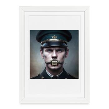 Conspiracy 04 - Ferme-la - Affiche encadrée (27 × 37 cm) - blanc - Devant
