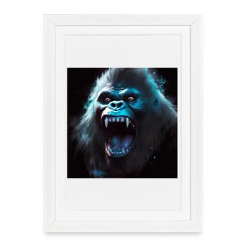Gorilla 06 - Framed poster (27 × 37 cm) - white - Front