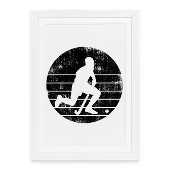 Field Hockey Player - Framed poster (27 × 37 cm) - white - Front