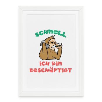 Je ne me soucie pas des dictons drôles Déclaration - Affiche encadrée (27 × 37 cm) - blanc - Devant