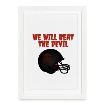Dark motivational message with skull - Framed poster (27 × 37 cm) - white - Front