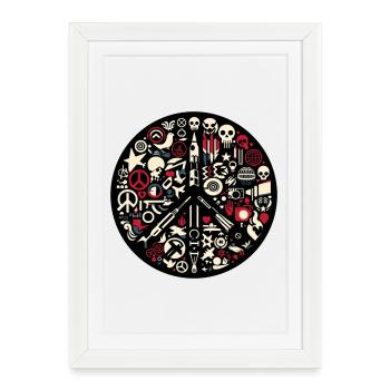 AntiWar - Framed poster (27 × 37 cm) - white - Front
