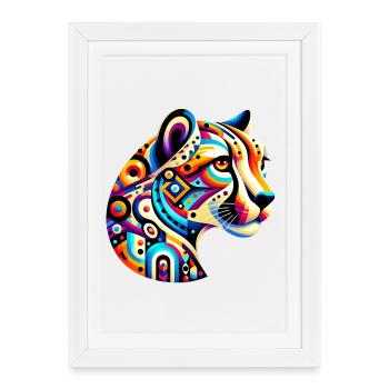 Cheetah - Framed poster (27 × 37 cm) - white - Front