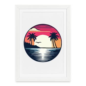 Été - Affiche encadrée (27 × 37 cm) - blanc - Devant