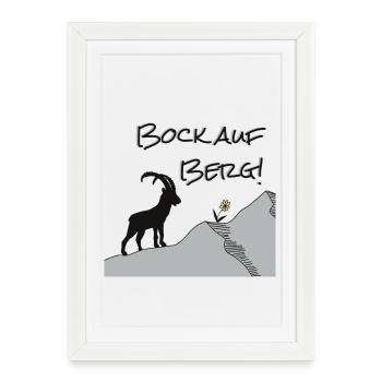 Envie de la montagne ! Pour les randonneurs et les amoureux de la nature... - Affiche encadrée (27 × 37 cm) - blanc - Devant