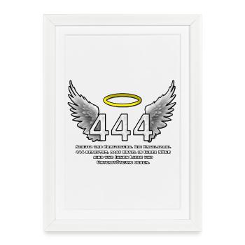 Angel Number 444 Winged Brilliance - Framed poster (27 × 37 cm) - white - Front