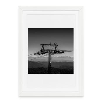 Cable car pillar Feldberg Black Forest Poster Berg - Framed poster (27 × 37 cm) - white - Front