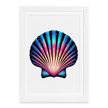 Scallop Shell - Framed poster (27 × 37 cm) - white - Front