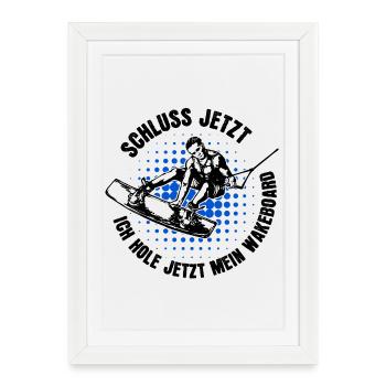 Wakeboard, Déclaration, Sports nautiques, Cascade, Ski nautique - Affiche encadrée (27 × 37 cm) - blanc - Devant