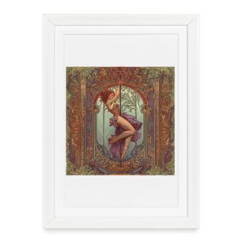 Pôle Art Nouveau 1 :1 - Affiche encadrée (27 × 37 cm) - blanc - Devant