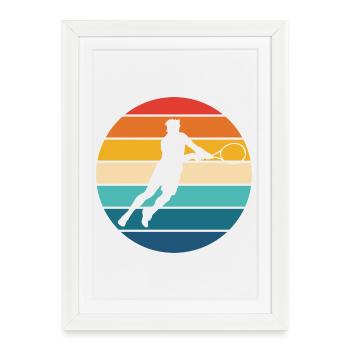 Tennis - Affiche encadrée (27 × 37 cm) - blanc - Devant