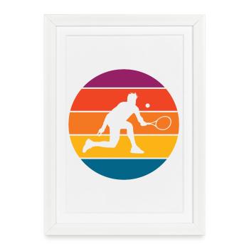 Tennis - Framed poster (27 × 37 cm) - white - Front