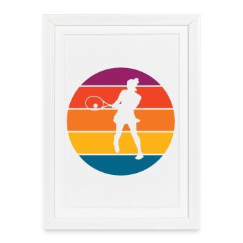 Tennis - Affiche encadrée (27 × 37 cm) - blanc - Devant