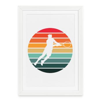 Tennis - Framed poster (27 × 37 cm) - white - Front