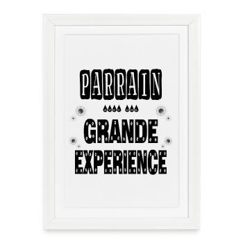 Parrain Avec Une Grande Expérience - Affiche encadrée (27 × 37 cm) - blanc - Devant