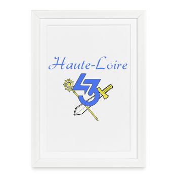 Haute-Loire - Affiche encadrée (27 × 37 cm) - blanc - Devant