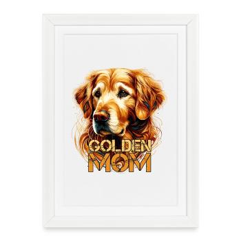 Golden Retriever Golden Mom Dog Gift - Framed poster (27 × 37 cm) - white - Front