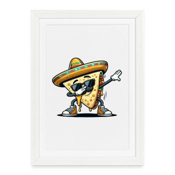 Quesadillas Food Dabbing Mexico - Framed poster (27 × 37 cm) - white - Front