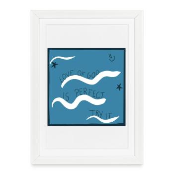 God's Love Is Perfect - Framed poster (27 × 37 cm) - white - Front