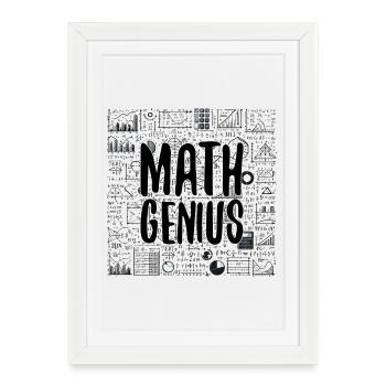 Math Genius Math Genius Math Gift - Framed poster (27 × 37 cm) - white - Front