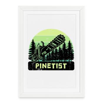Foresterie, Bois De Chauffage, Foresterie, Dicton, Arbre, Bûcheron - Affiche encadrée (27 × 37 cm) - blanc - Devant