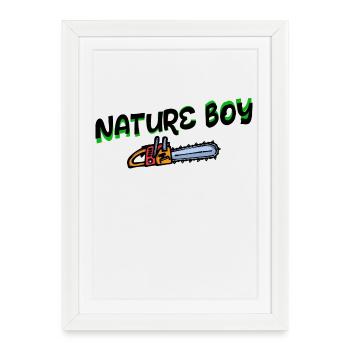 Scie déclaration bûcheron menuiserie forestier - Affiche encadrée (27 × 37 cm) - blanc - Devant