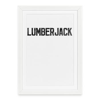 Bûcheron de menuiserie disant abatteur d’arbres mètre solide - Affiche encadrée (27 × 37 cm) - blanc - Devant