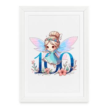 100 Years Fairy Elf Cute Birthday Gift - Framed poster (27 × 37 cm) - white - Front