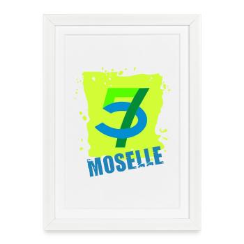 Moselle - Affiche encadrée (27 × 37 cm) - blanc - Devant