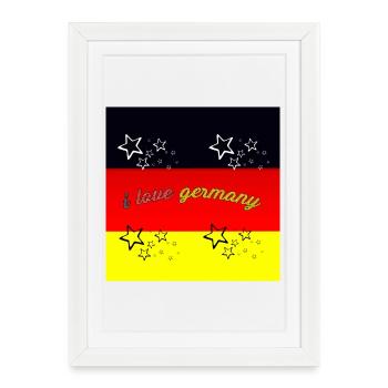 i love germany - Framed poster (27 × 37 cm) - white - Front
