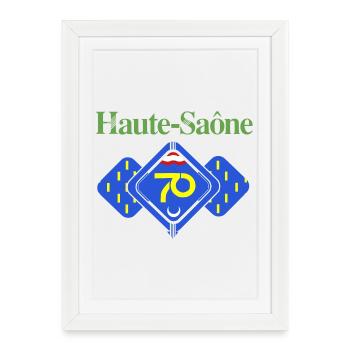 Haute-Saône - Affiche encadrée (27 × 37 cm) - blanc - Devant