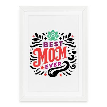 Meilleure maman de tous les temps - Affiche encadrée (27 × 37 cm) - blanc - Devant