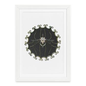 Superbe et élégante fleur de lotus. - Affiche encadrée (27 × 37 cm) - blanc - Devant