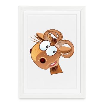 DRÔLE D’ANNIVERSAIRE DU ZODIAQUE BÉLIER - Affiche encadrée (27 × 37 cm) - blanc - Devant