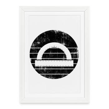 Protractor Ruler - Framed poster (27 × 37 cm) - white - Front