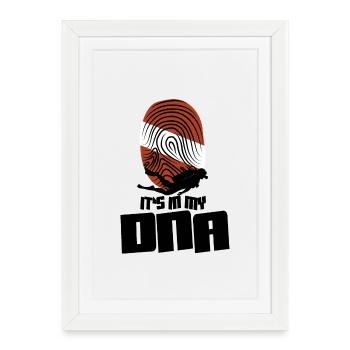 C’est dans mon ADN - Affiche encadrée (27 × 37 cm) - blanc - Devant