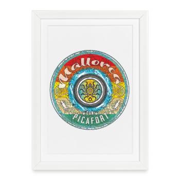 Majorque Îles Baléares can picafort - Affiche encadrée (27 × 37 cm) - blanc - Devant