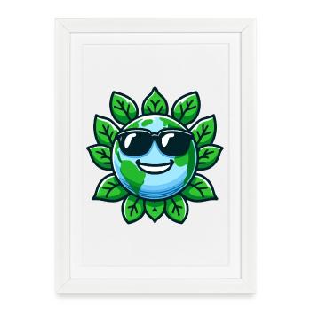 Cool Planet: The Eco-Friendly Earth - Framed poster (27 × 37 cm) - white - Front