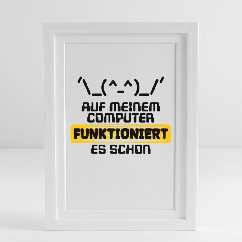 Developer Statement Code Skripting Programmierer Gerahmtes Poster (27 × 37 cm)